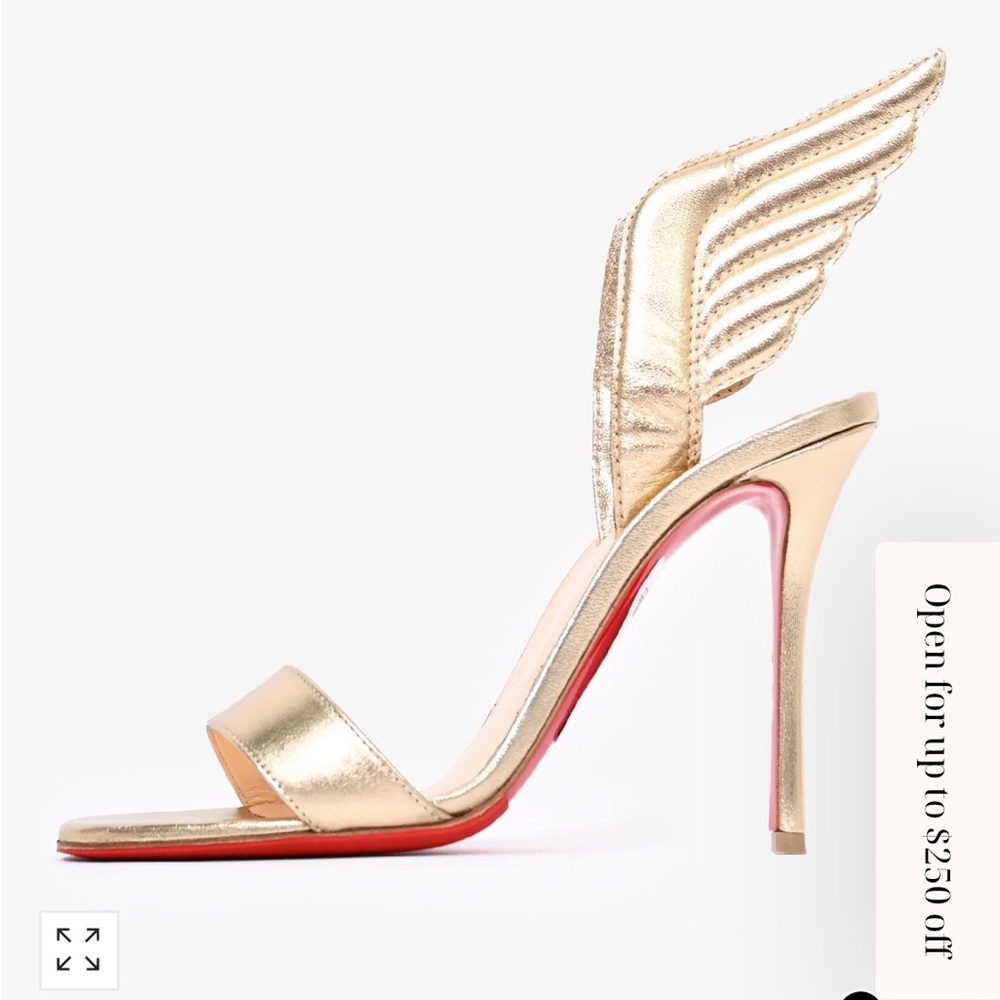 Looking for: 39 Christian Louboutin Samotresse Nappa Laminata Wings Gold Pumps